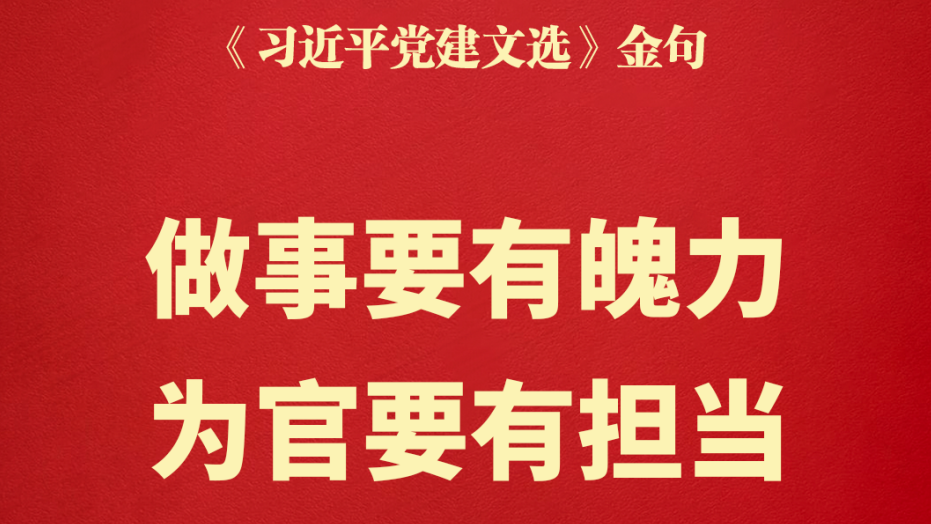 学习进行时丨做事要有魄力，为官要有担当